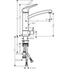 Смеситель для кухни с вентилем для посудомоечной/стиральной машины Hansgrohe Logis 71834000