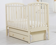 Кровать детская К-2001-12м "Дашенька" маятник универсальный (слоновая. кость)