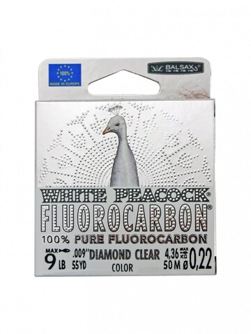 Леска Balsax White Peacock Fluorocarbon Box 50м 0,22 (4,36кг)