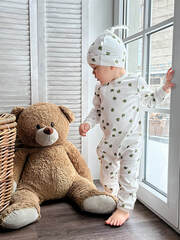 Комбинезон Mjölk Яблочки, на окантовке