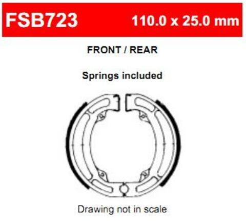FSB723 Тормозные колодки барабанные MOTO, коробка 2 шт