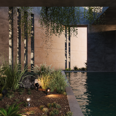 Грунтовый светодиодный светильник Maytoni Core O495FL-L25B3K