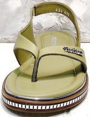 Кожаные сандалии босоножки на лето Evromoda 454-411 Olive.