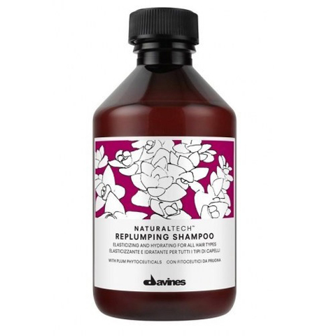 Davines NaturalTech Replumping: Уплотняющий шампунь для волос (Replumping Shampoo)