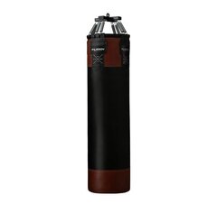 Боксёрский мешок FILIPPOV Ø40 кожа 180см/40см/78-80кг, черно-коричневый