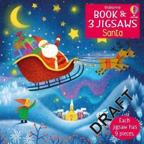 Usborne Book and 3 Jigsaws: Santa