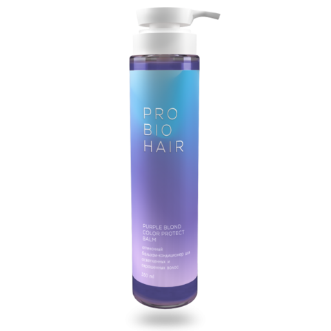 Levrana PRO BIO HAIR PURPLE BLOND COLOR PROTECT BALM, оттеночный бальзам-кондиционер для осветленных волос, 350 мл