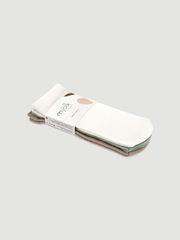 Носки детские в рубчик Mjölk Ecru/Olive/Beige, сет из 3х