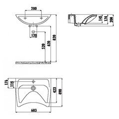 CREAVIT Раковина для инвалидов 50*60 BD060-00CB00E-0000