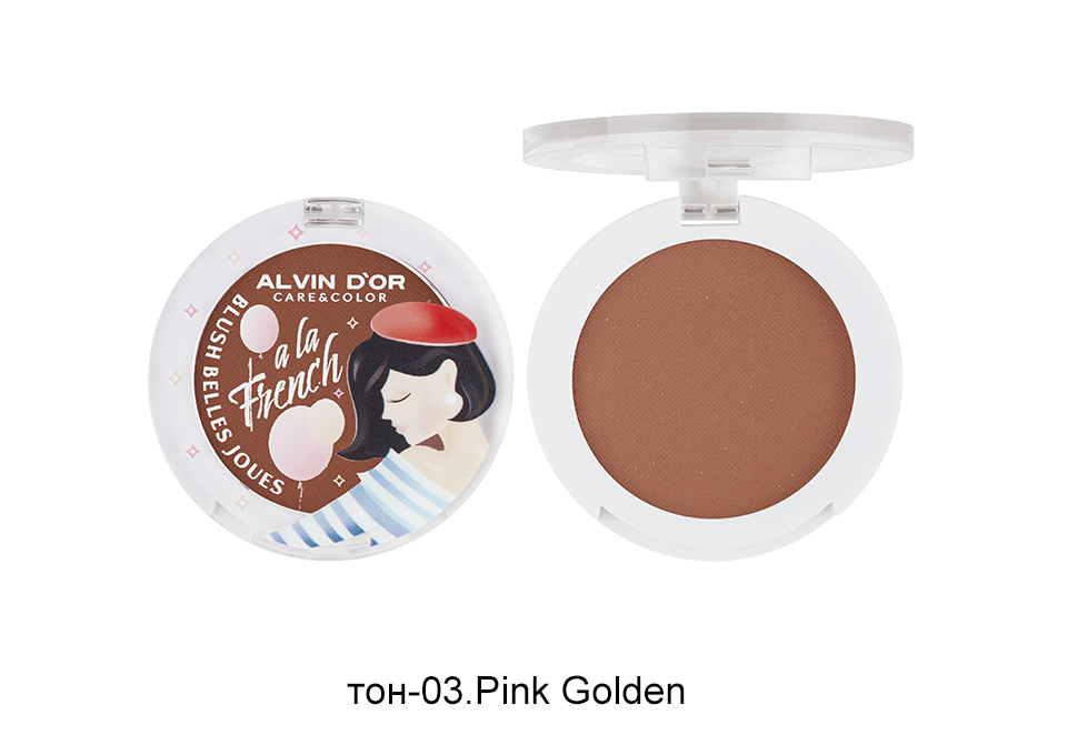 Alvin D`or  ALF-06 A LA FRENCH Румяна для лица Blush belles joues  тон 03 pink golden