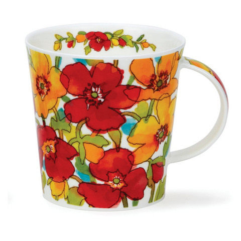 Кружка 480мл Dunoon Красные цветы Кернгорм