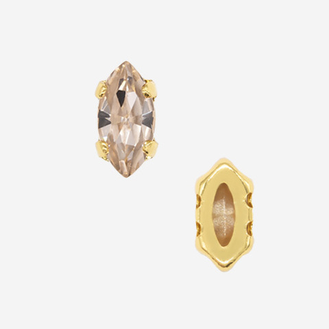 Кристалл Маркиз (Marquise Fancy Stone) в цапах, оттенок 