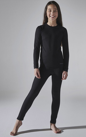 Тёплый Комплект термобелья Craft Core Warm Baselayer Black детский