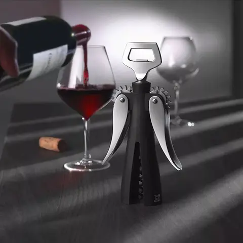 Штопор механический Peugeot Sauverain с двумя ручками черный