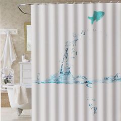 Штора для ванн 180х180 см, ПЭ, Рыбка, STSC1028