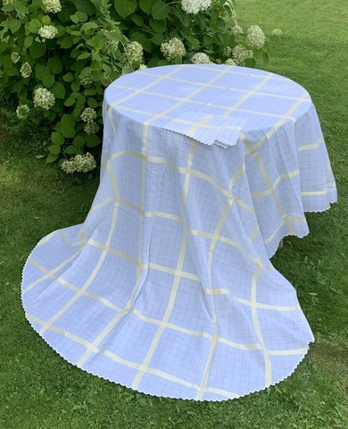 Скатерть 180x270 и 12 салфеток Palombella Rio бело-золотые