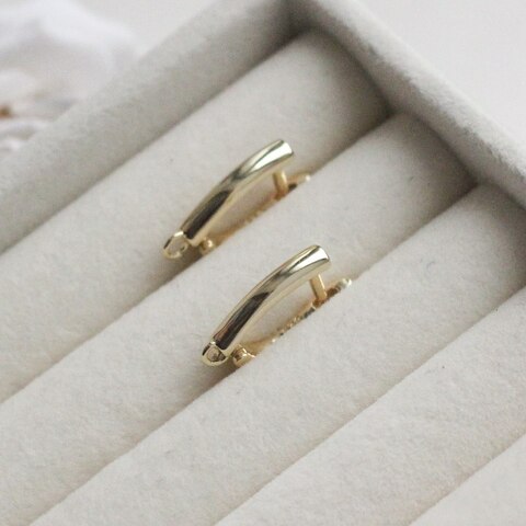 Швензы 15*3 мм с английским замком, позолота, Ш037