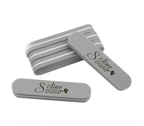 Пилка-баф (шлифовщик) Soline Charms - овал мини 100/180 серая