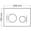 AC1100-AC0105-AC0121 Комплект 3 в 1: подвесной унитаз Bequem AC1100 белый с инсталляцией AC0105 и кнопкой AC0121 хром