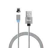 Кабель USB - Lightning 2A магнитный ISA MC-02 1,2м (120 см) (Серебро)