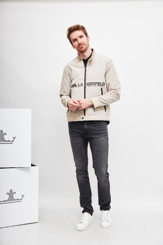 KARL Lagerfeld Ветровка с контрастным логотипом