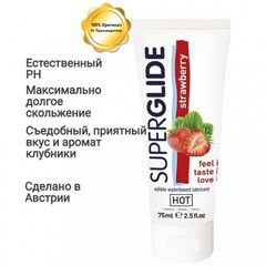 Гель-лубрикант на водной основе с ароматом клубники «Superglide» 75 мл.