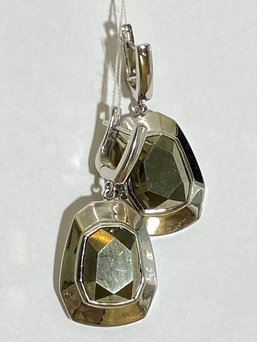 Пирит (серьги из серебра)