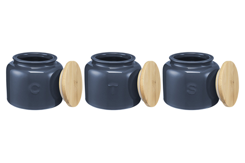 Банка для сыпучих продуктов 3шт 600мл Maxwell & Williams Indulgence синяя