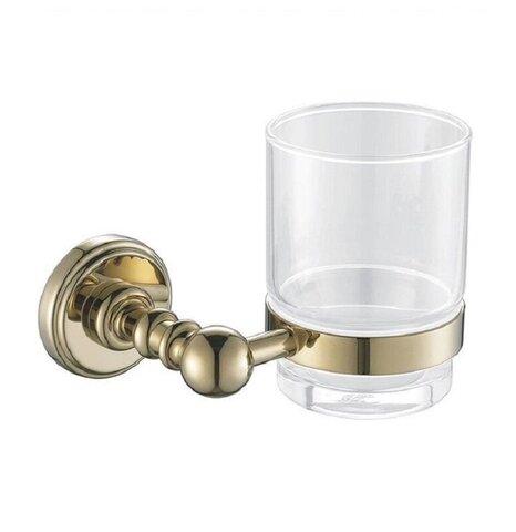 Aquanet 4684 4684 Стакан стекло с держателем Aquanet, золото (189282)