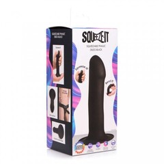 Гибкий силиконовый фаллоимитатор Squeeze-It Phallic (17,2×3,8 см) чёрный