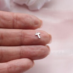 Буква T родий, 8 мм, 1 шт, П772