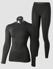 Премиальный комплект термобелья Mico Extra Dry Skintech Black женский