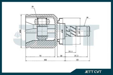 ШРУС внутренний JETT V40-1138