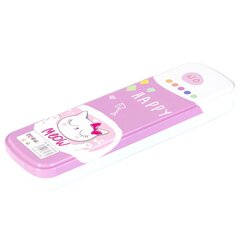 
          Пенал металлический 2 отделения Alingar, 55 х 190 мм, "Happy", ассорти (слоник, пингвин, мишка, кошечка)