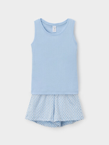 пижама  для девочки  К 1649/небесно-голубой,геометрические ромашки