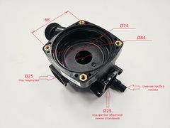 Улитка насоса без воздухоотводчика (под GRUNDFOS) для BAXI Eco Classic/Eco Nova (арт. 63104010341P-3, 63104010351P-3)