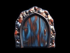 Силиконовый молд № 419 Дверь большая ( серия домики для гномов и фей)