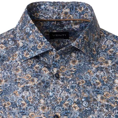 Сорочка мужская Venti Modern Fit 226110420-100 с принтом в серо-коричневой гамме