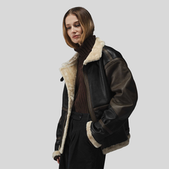 Куртка Alpha Industries Faux Leather B-3 Mod Jacket Espresso (Коричневый)