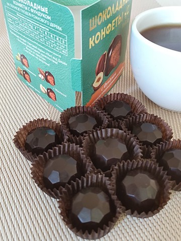 Конфеты шоколадные с Фундуком (дробленым) на пекмезе 60 г