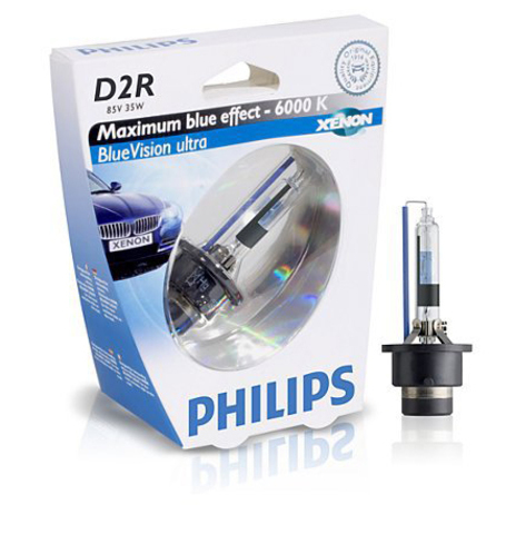 Лампа ксенон D2R (6000К) Philips BlueVision Ultra (блистер)