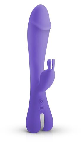 Фиолетовый вибратор-кролик Trix Rabbit Vibrator - 22,5 см. - EDC Good Vibes Only GVO005