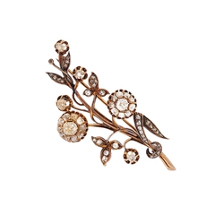 Брошь с бриллиантами и алмазами XIX века