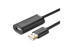 Кабель UGREEN US121 (10321) USB 2.0 Active Extension Cable with Chipset 10m - Black