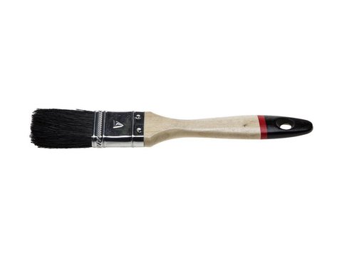 STAYER UNIVERSAL-EURO 25 мм, 1? чёрная натуральная щетина, деревянная ручка, Плоская кисть (01022-025) 12 шт