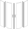 Aquanet 258800 Passion EVO Стекла фронт. 1/4 круга 900х900 - прозр. №2/3 (258800)