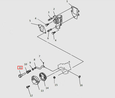 Ручка подсоса карбюратора для лодочного мотора T9.8 Sea-PRO