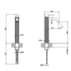 Gessi 316 Смеситель высокий для раковины на 1 отверстие без донного клапана, h=305мм , излив 123мм, цвет: steel brushed 54109#239