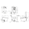 TOTO NEOREST NX Унитаз с сидением электронный напольный 468x800x565 мм, выпуск в пол, безободковый,Tornado Flush, Cefiontest, цвет: белый/золото CS901VR#NW1