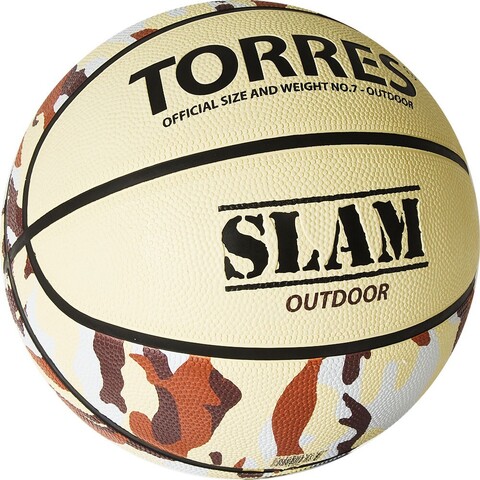 Мяч баск. TORRES Slam р. 7, резина, B02067 (40271-1)